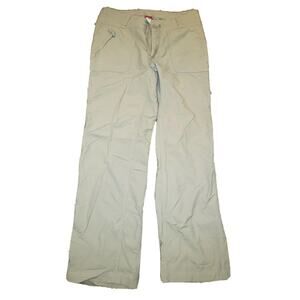 The North Face Pants Women Size 8 Beige Solid Hiking Drawstring Nylon Outdoor